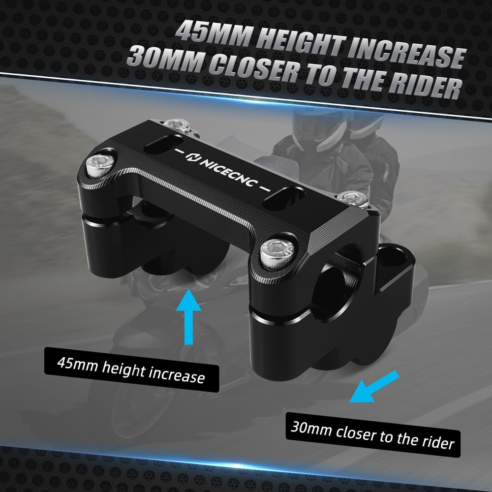 NICECNC Handlebar High Pad Handlebar Heightening Device Handlebar Riser Compa...