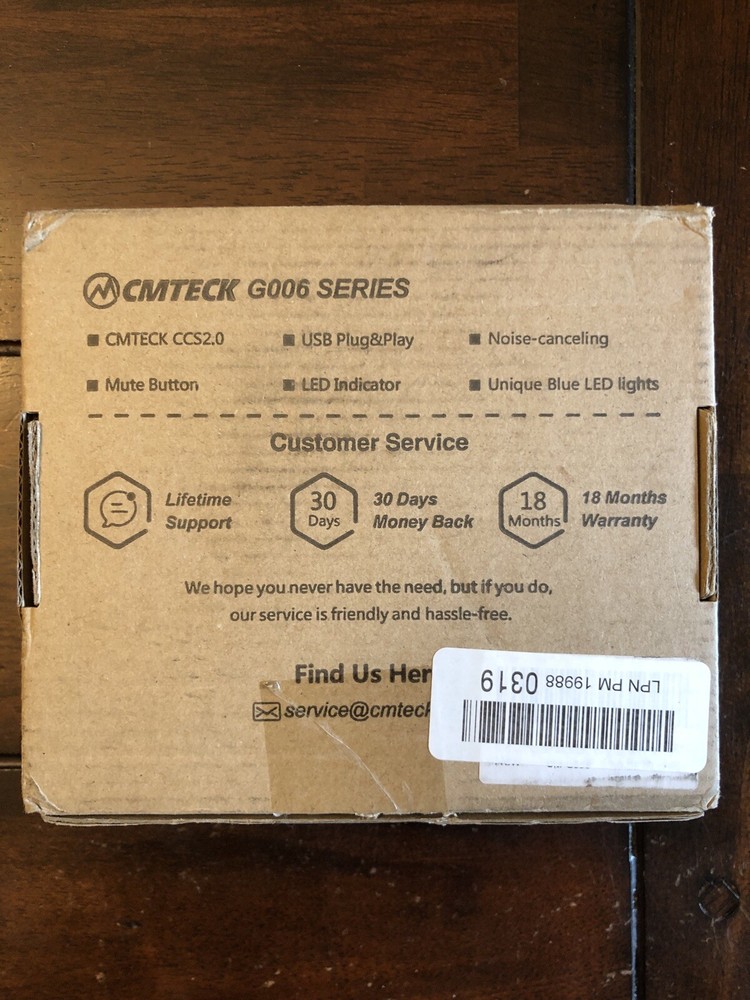 CMTECK G006 Series USB Desktop/Laptop Computer Condenser Microphone, Black