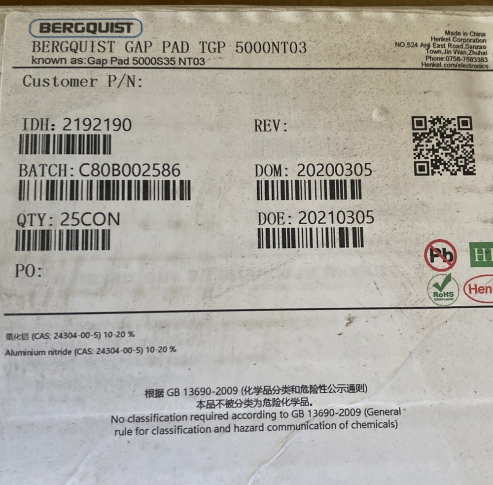 Bergquist Gap Pad TGP 5000N03
