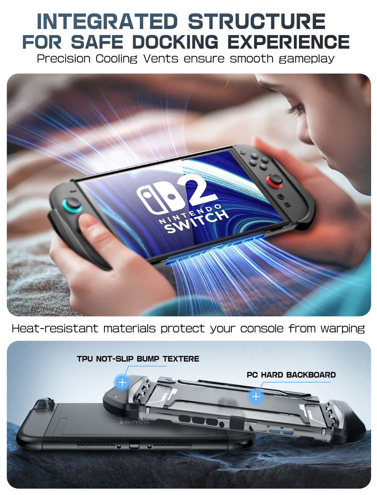 Mumba Dockable Case For Nintendo Switch 2 2025 Console Joy-Con TPU Grip Cover