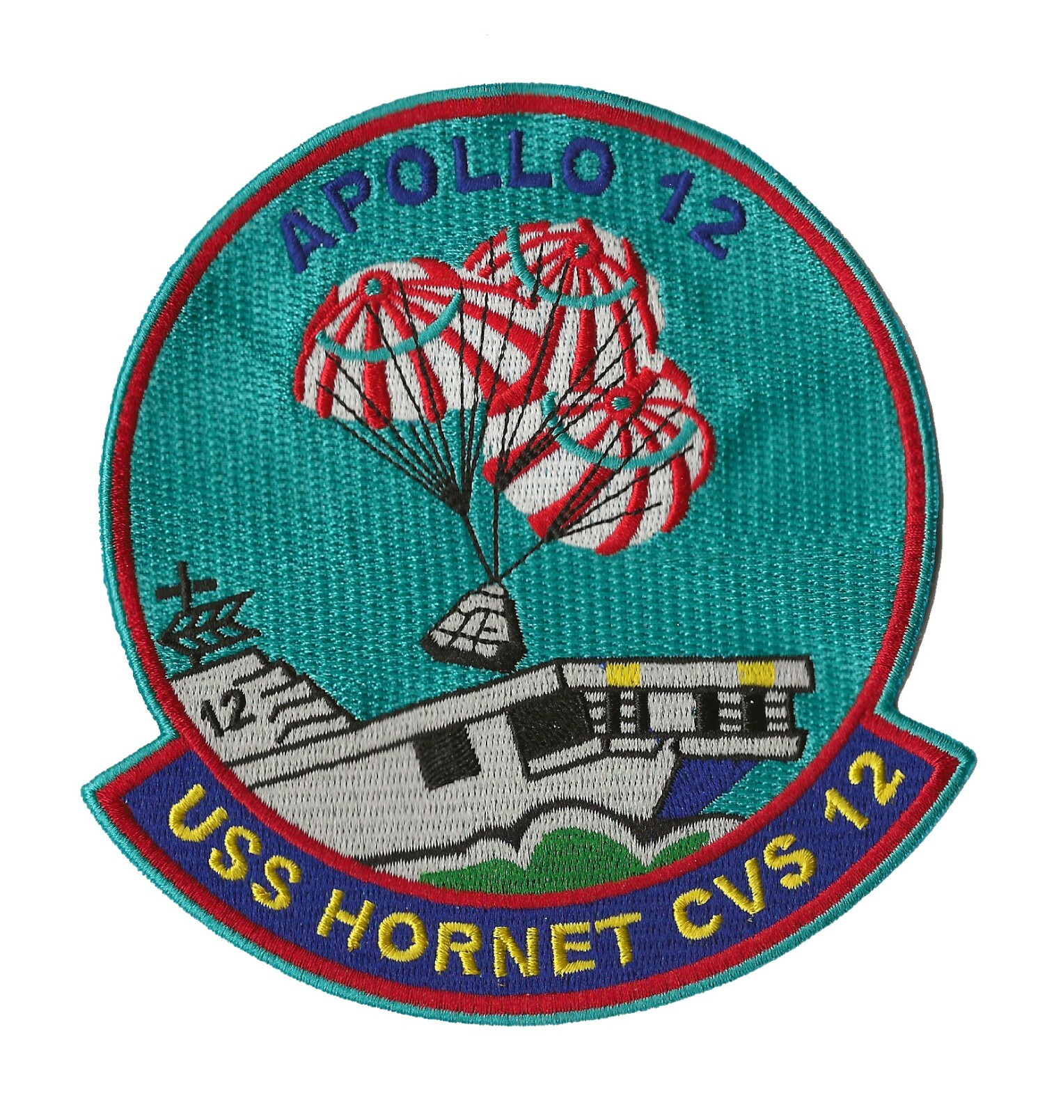 Apollo 12 USS Hornet CVS 12 NASA US Navy space recovery force ship patch