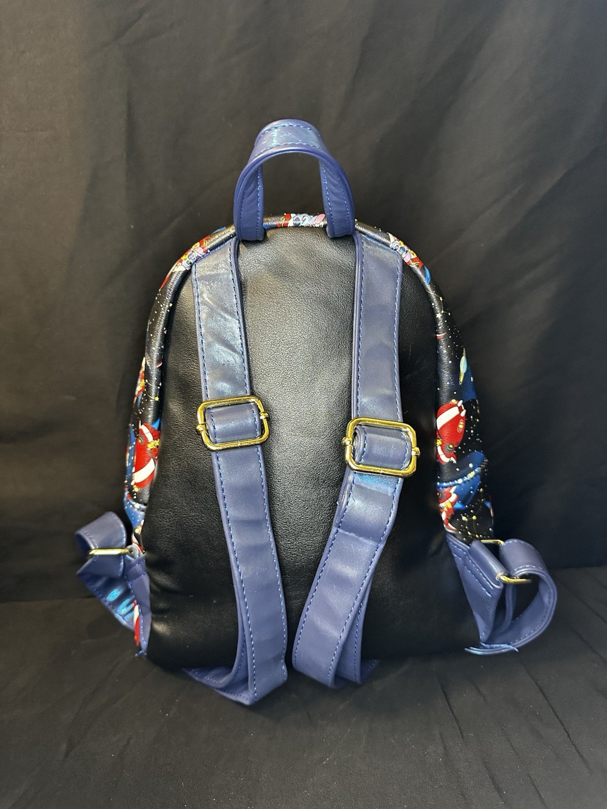 Loungefly Disney Lilo & Stitch Mini Backpack Stitch in Space All Over Print Blue