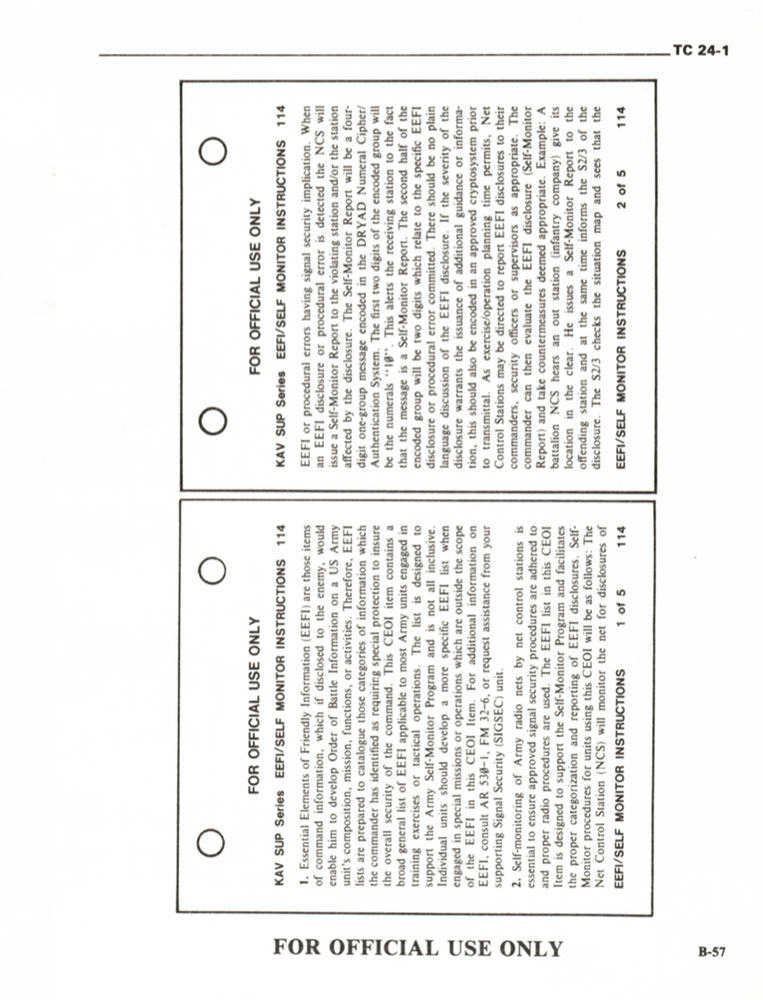 153 Page 1982 TC 24-1 CEOI Communications Electronics COMSEC Manual on Data CD