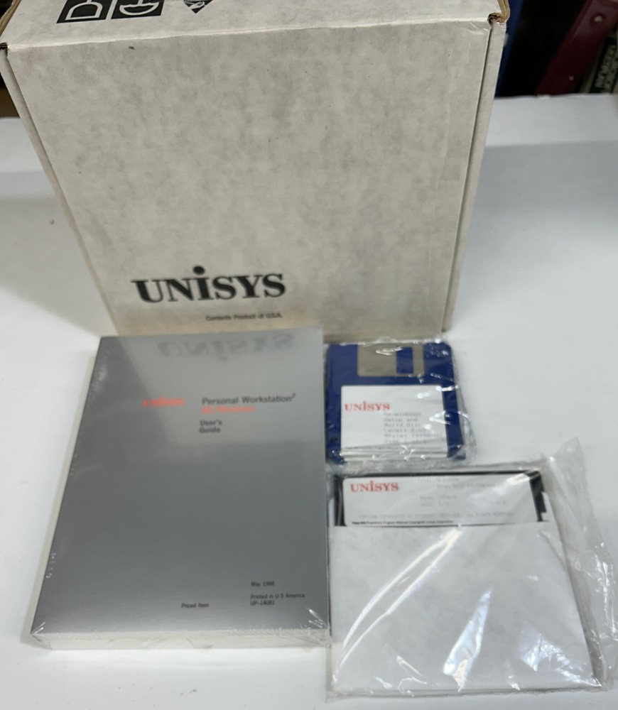 Unisys Microsoft Windows 2.03  Manual & Software New