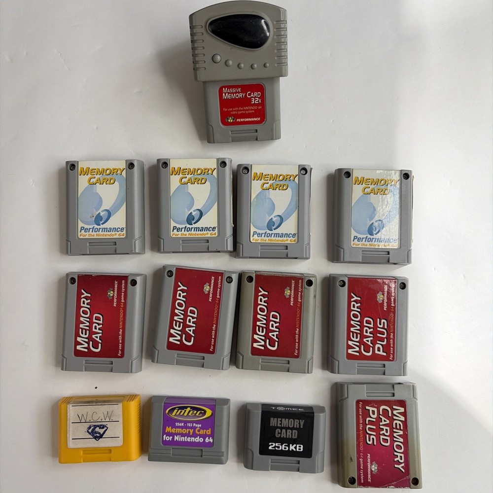 Memory Card Plus Lot Bundle Nintendo 64 N64 by Performance