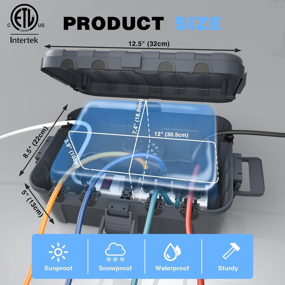Waterproof Outdoor Storage Box - Large Capacity Weatherproof Solution