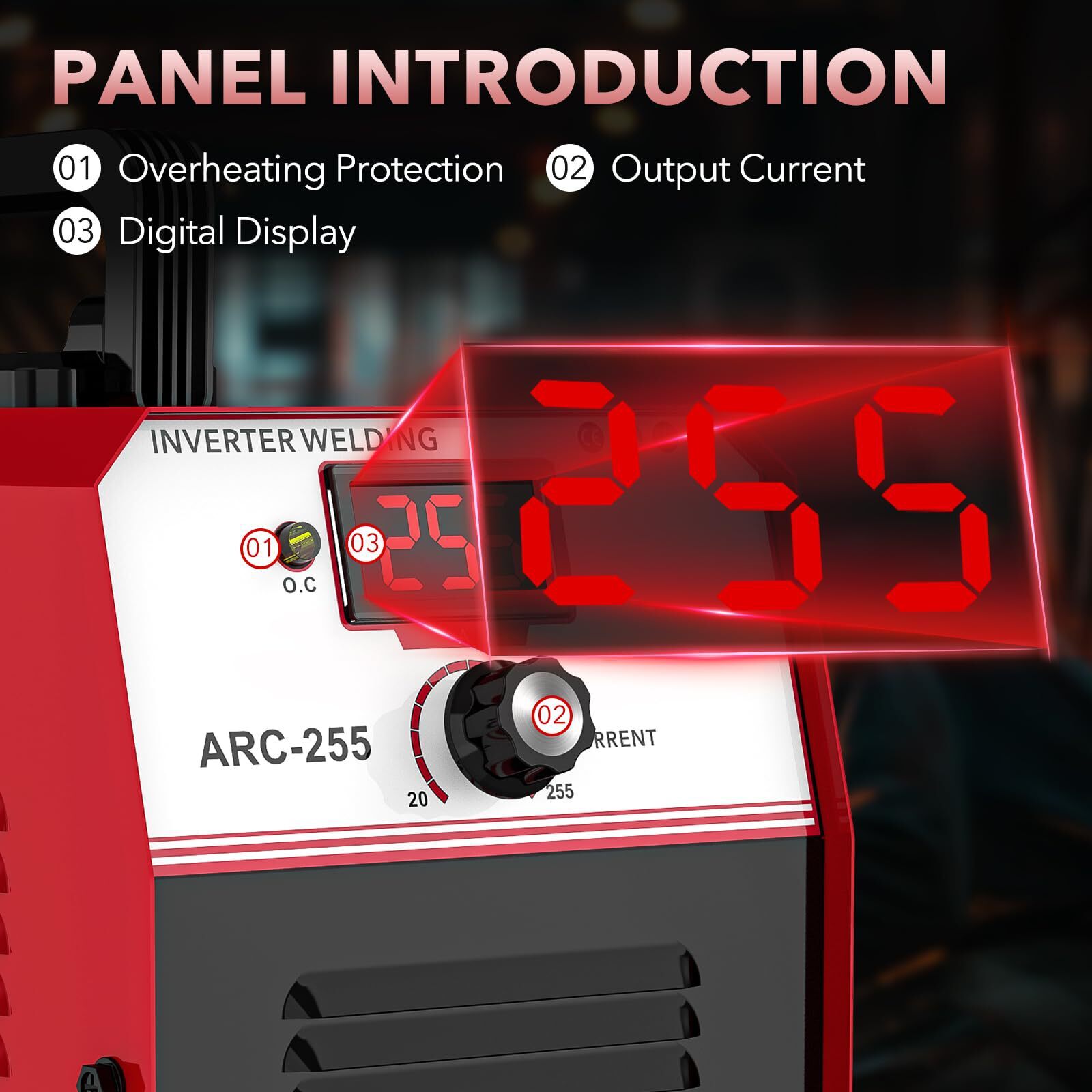 YesRight 255A Portable Stick ARC Welder, Dual Voltage 110V/220V Machine