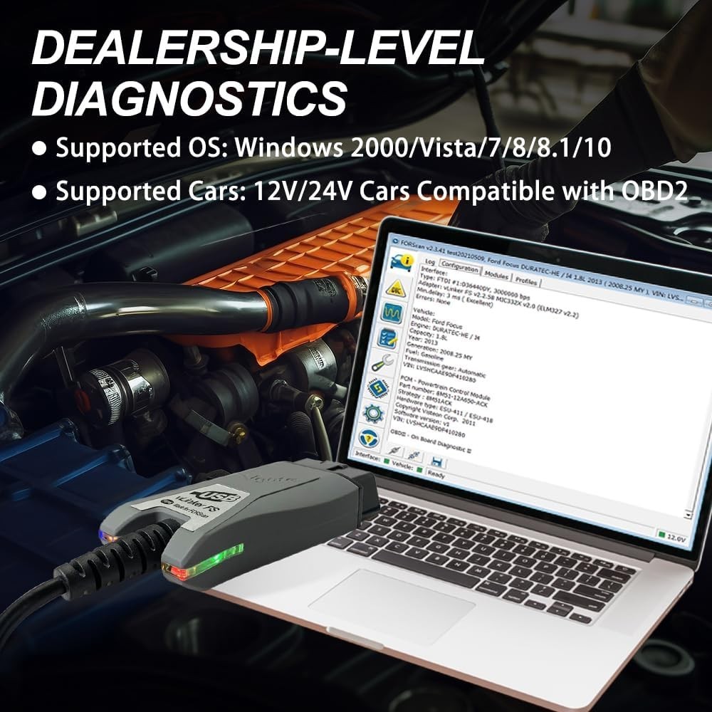 Vgate vLinker FS USB OBD2 to USB Car Diagnostic Tool Code Reader for FORScan OBD