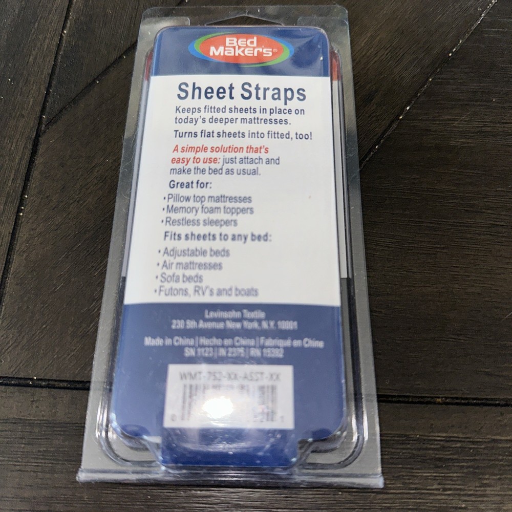 Bed Makers Sheet Straps Fit Any Bed NIB4 Straps