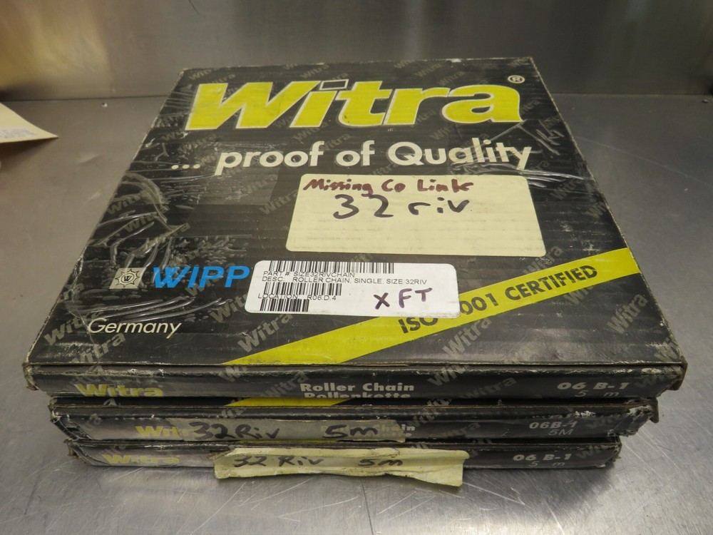 Witra 06B-1 Roller Chain 30' in Three Sections