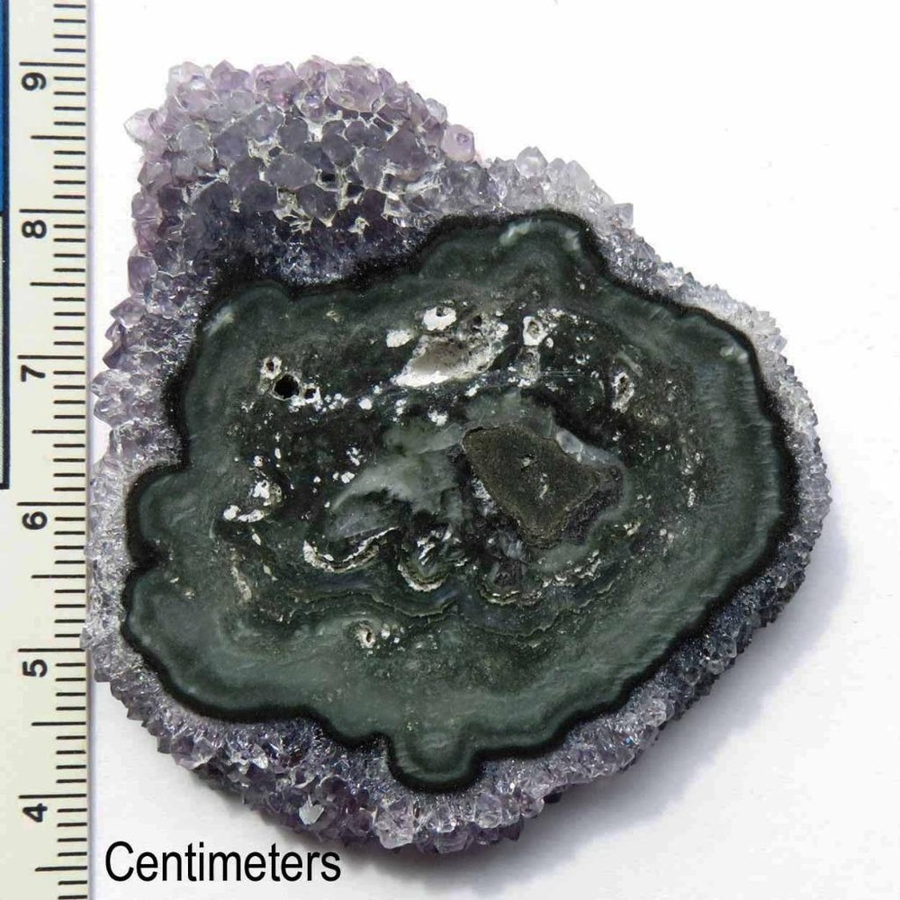 Amethyst Stalactite Flower Slice Polished Both Sides VX153