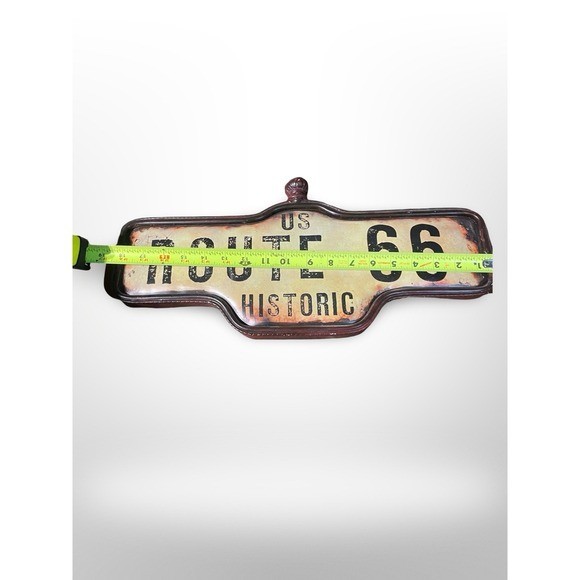 Route 66 Historic Sign Metal Wall Decor Vintage. Rustic, man cave, industrial