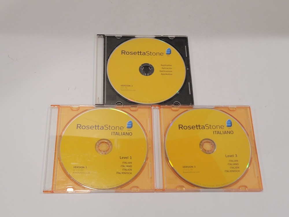 ROSETTA STONE Italian Level 1 & 3 CDs + Application CD - Language, Discs Only