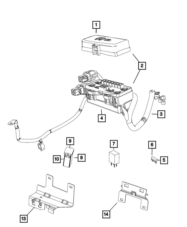 Genuine Mopar Power Distribution Center Bracket 68159909ab