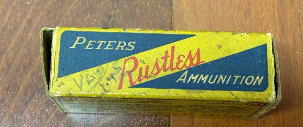 PETERS Rustless Gildkote .38 Smith & Wesson EMPTY Box Rare