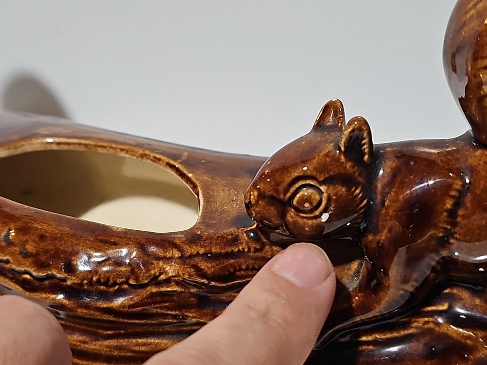 Mid Century Modern Squirrel Planter Ceramic MCM