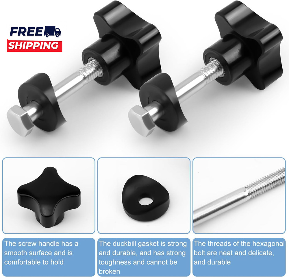 2 Sets Rollator Walker Replacement Arm Adjustment Knobs, Comfortable Universal P