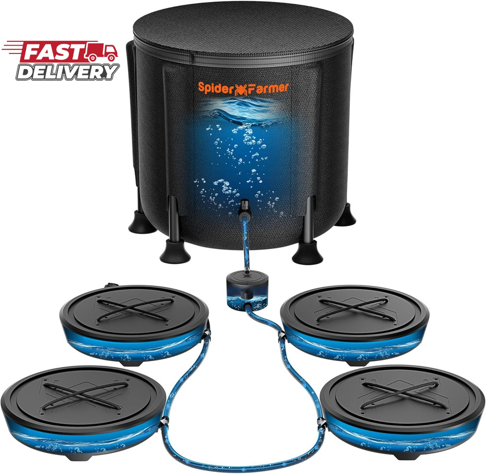 Spider Farmer Gravity-Fed Self-Watering System, 4-Pack Auto Watering System with