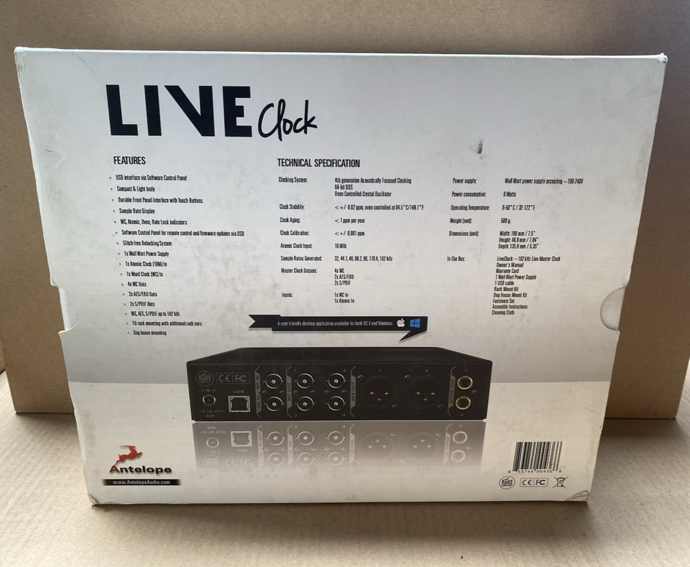 Antelope Audio LiveClock Live Clock 192 KHZ
