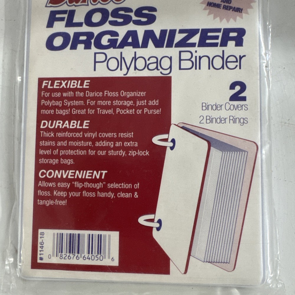 Darice Floss Organizer Polybag Binder