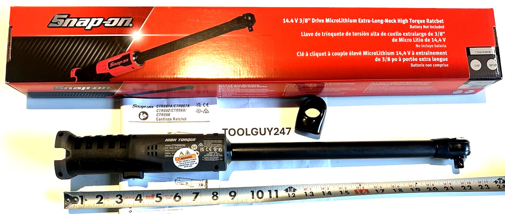 SNAP ON TOOLS CTR869 GM DB 3/8 EXTRA LONG HIGH TORQUE 14.4 RATCHET *TOOL ONLY*