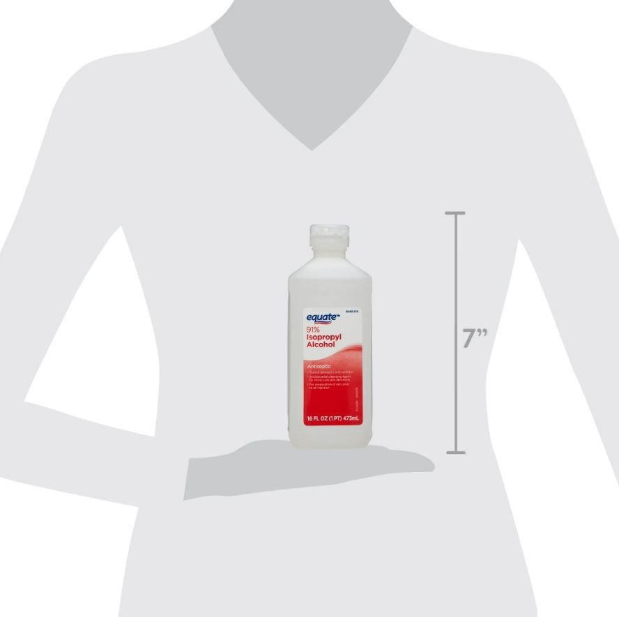 Isopropyl Alcohol First Aid Antiseptic Equate 91%, 10 fl oz