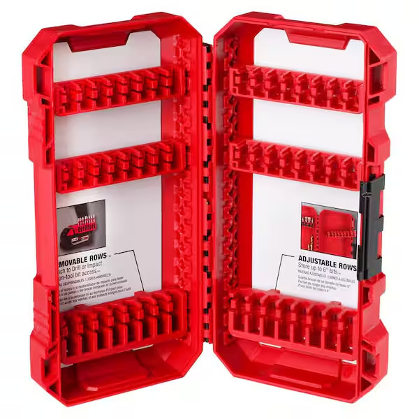Milwaukee Driver Bit Case Storage Customizable Sturdy Medium Organizer Packout