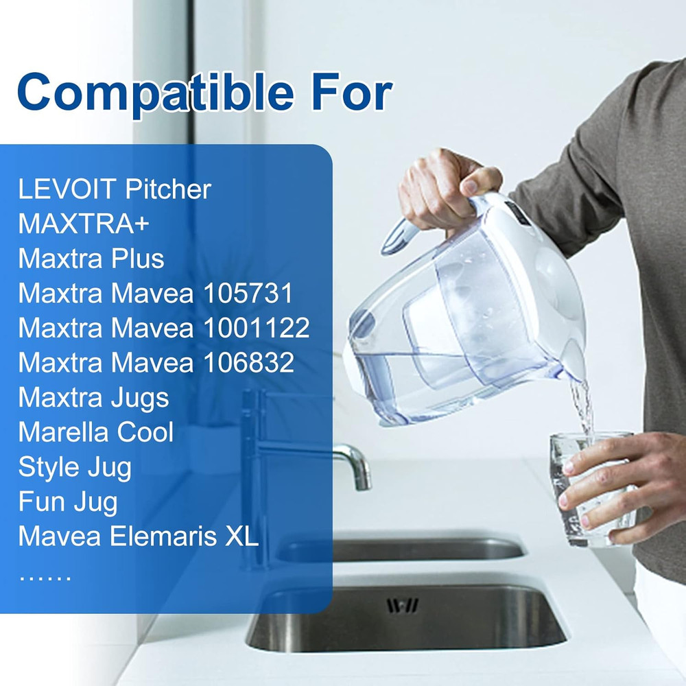 Replacement Filter Compatible with Brita Mavea 1001122,Maxtra,Maxtra+ and LEVOIT
