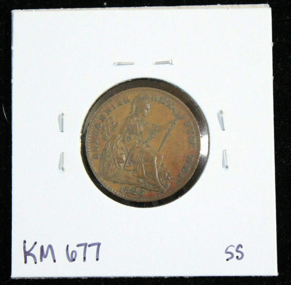 1825 Farthing Great Britain "XF" Nice Copper Coin!