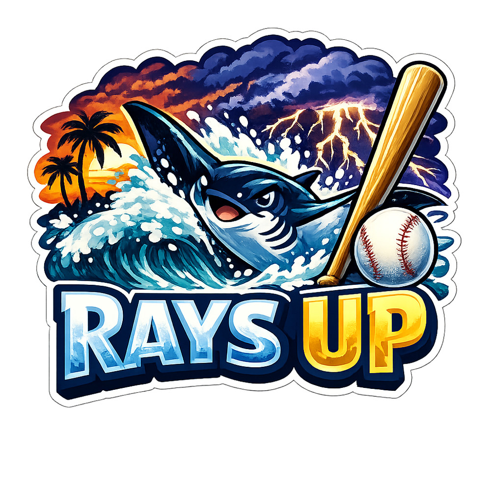 Tampa Bay Baseball "Rays Up" Custom Sticker
