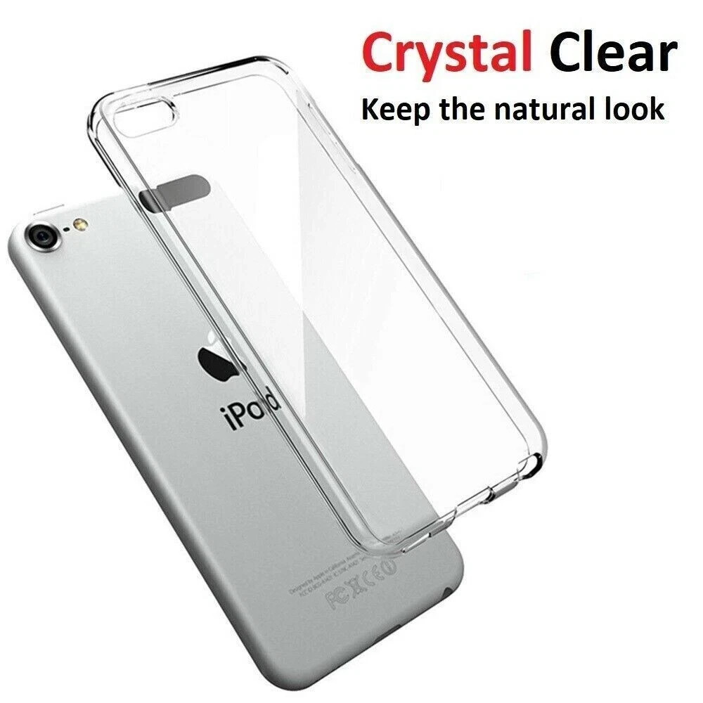 iPod Touch 5th 6th & 7th Generation - 2 Pack Soft Silicone TPU Rubber Clear Case