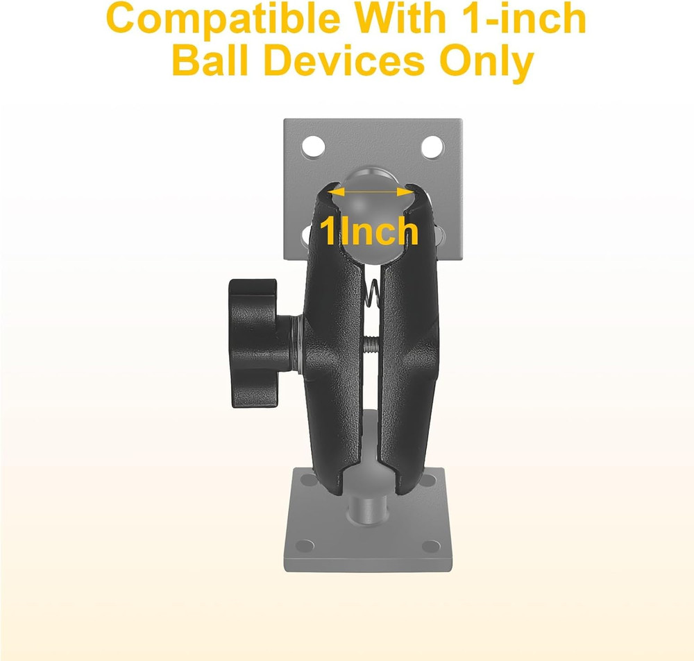 Dual Extension Double Socket Arm Compatible with RAM Mount B Size 1" Ball Compon