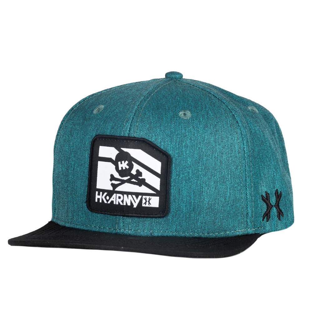HK Army Snapback Hat- Clip- Black/Teal