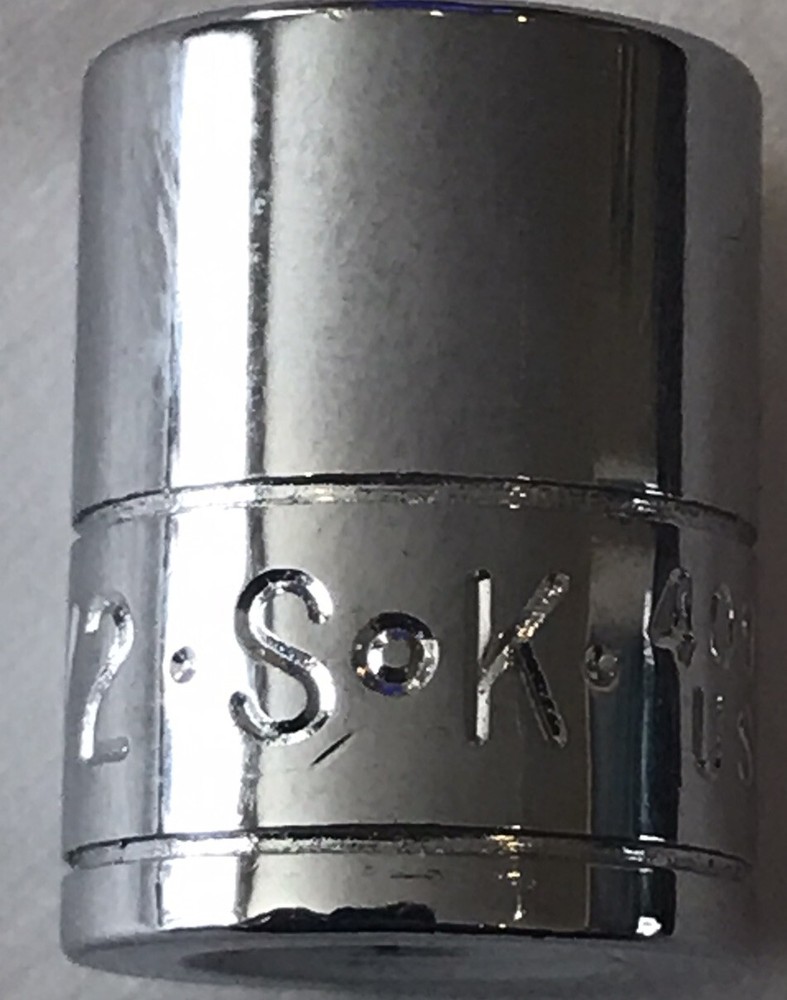 SK 40916 1/4" Drive 1/2" Shallow 6-point Socket NOS