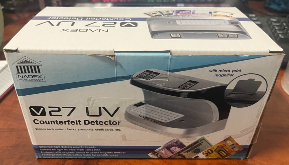 Nadex Coins V27 Desktop UV Counterfeit Detector
