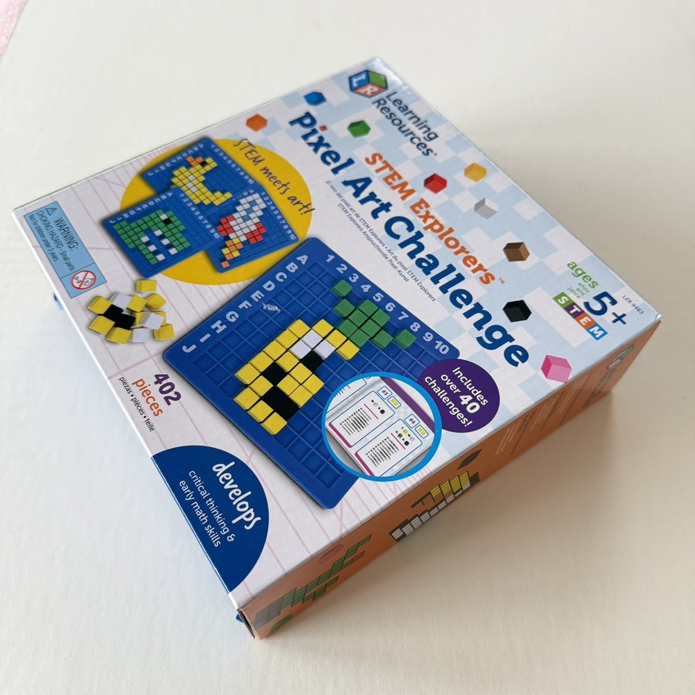 STEM Learning Resources Explorers Pixel Art Challenge Math Puzzles Pattern 5+