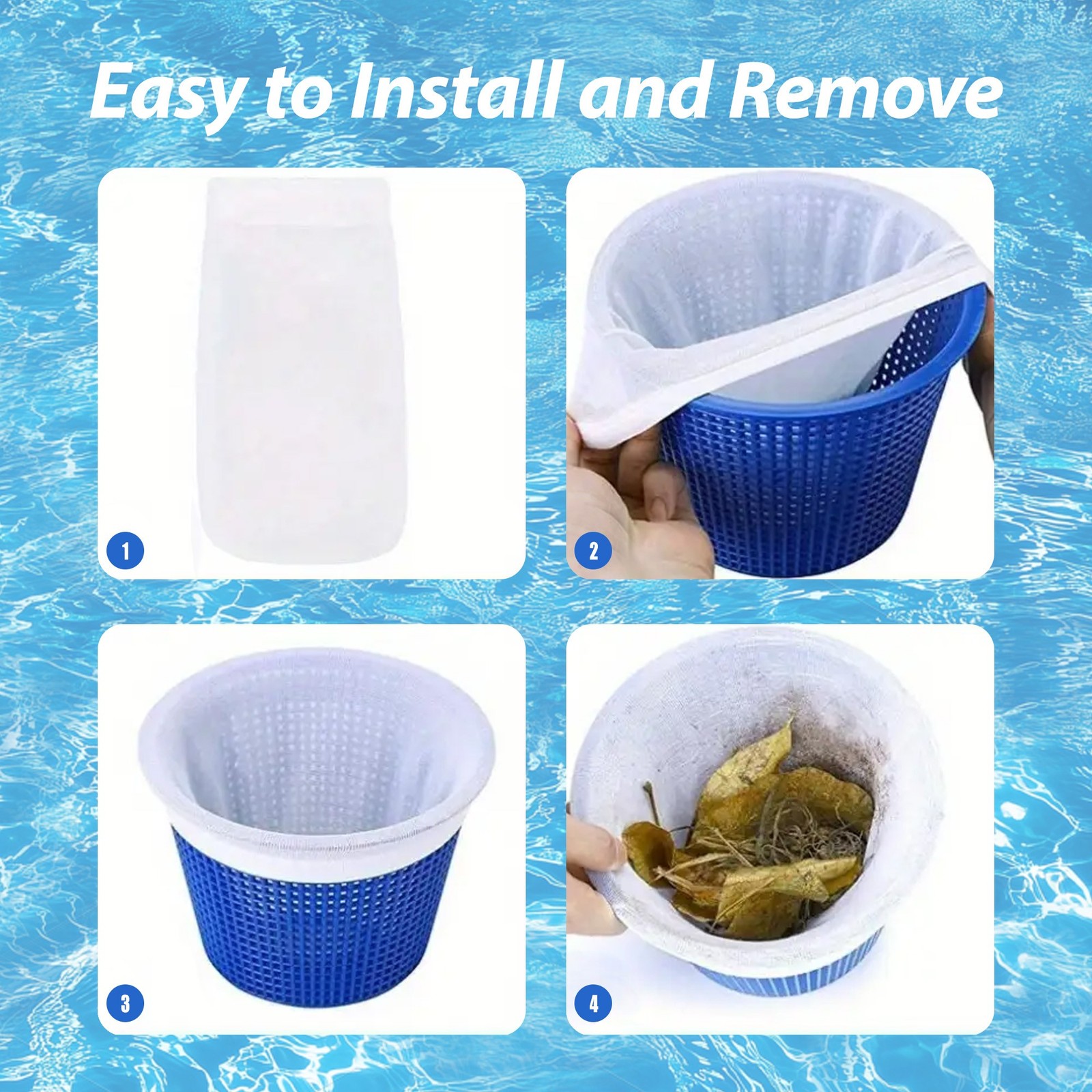 60PCS Filter Storage Pool Skimmer Socks Nylon Swimming Pool Filter Socks