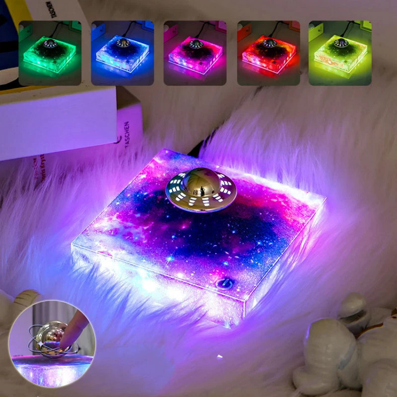 Magnetic Levitating UFO Light LED Night Lamp Rotating Floating Creative Gift