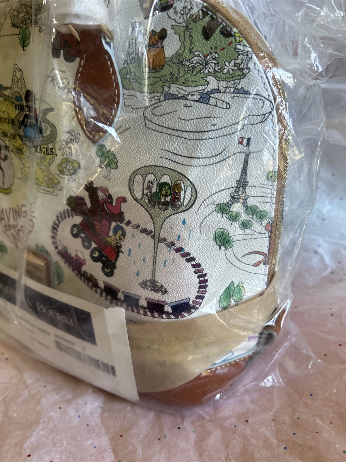 NEW DOONEY BOURKE DISNEYPARKS PIXAR MAP SATCHEL RATATOUILLE INSIDE OUT TOY STORY