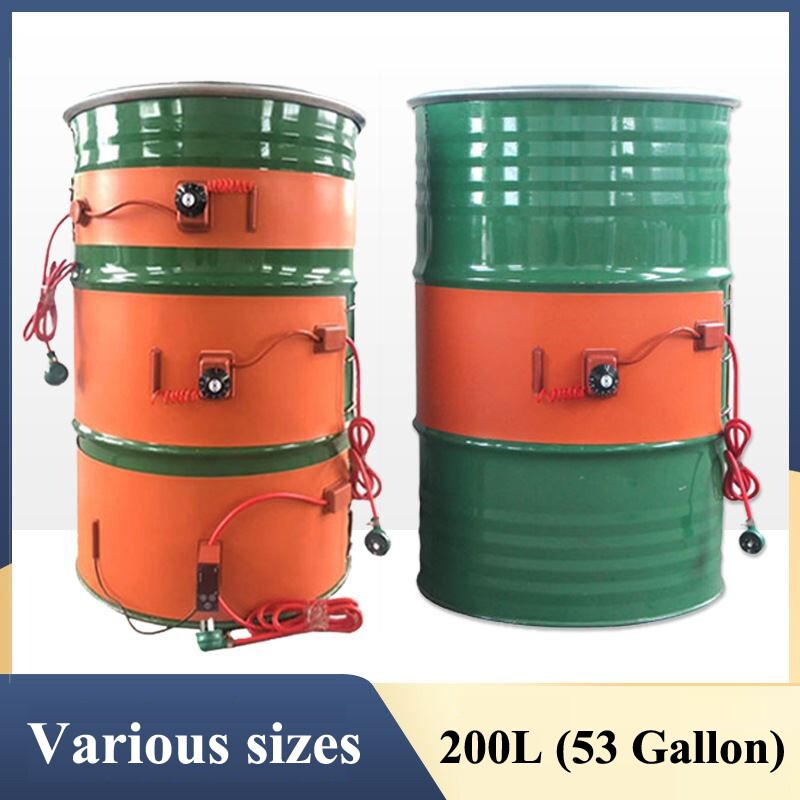 1 PC 53Gal/200L 110v Temperature Control Oil Drum Heater 1740*125*1.8mm 1000W