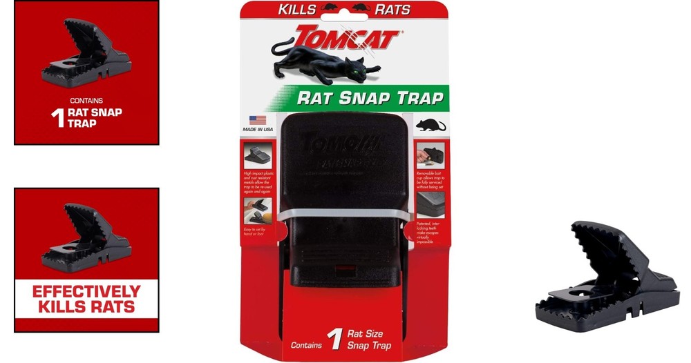 Ultimate Rat Snap Trap: Reusable, Interlocking Teeth for Failure-Free Control