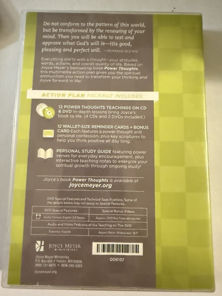 Joyce Meyer - Developing Power Thoughts - CD & DVD (6-Disc Set) Cards Included