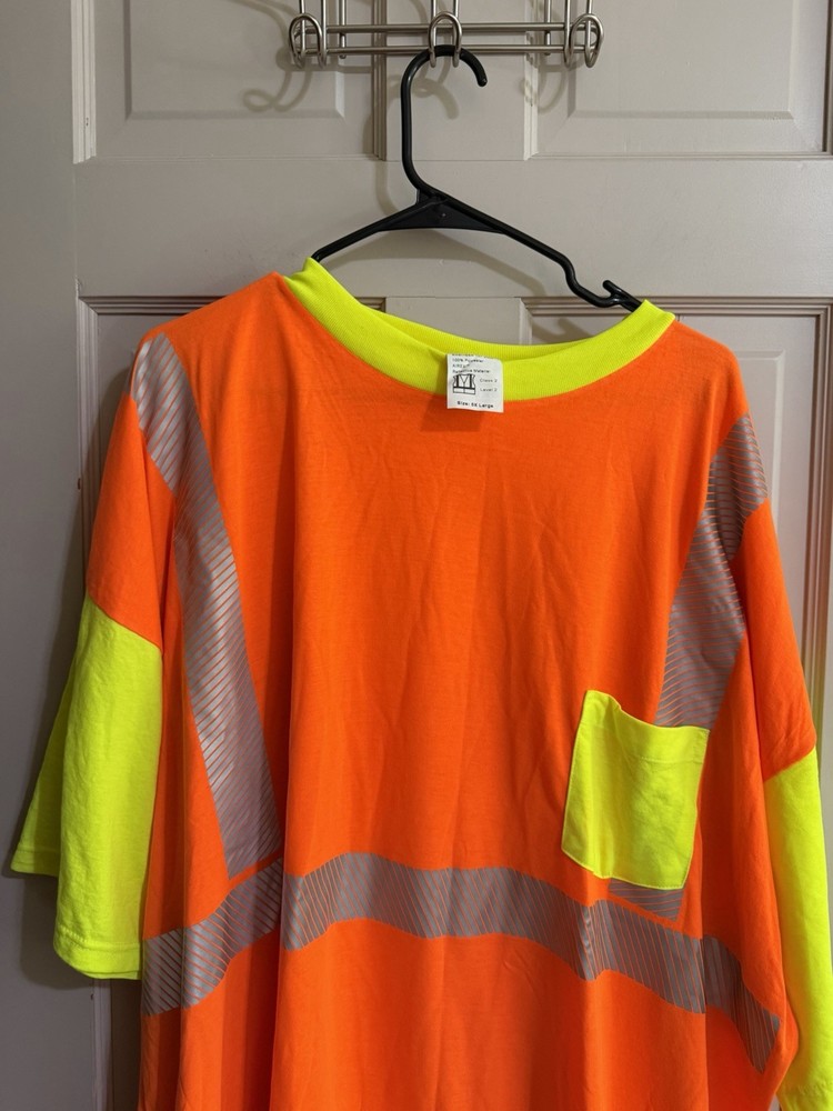 Spot Lite Orange Reflective Construction Shirt Size 5X