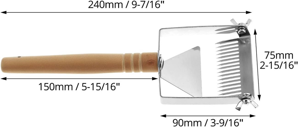 Adjustable Honey Uncapping Fork 304 Stainless Steel Scraper Beekeeping Tool Uses