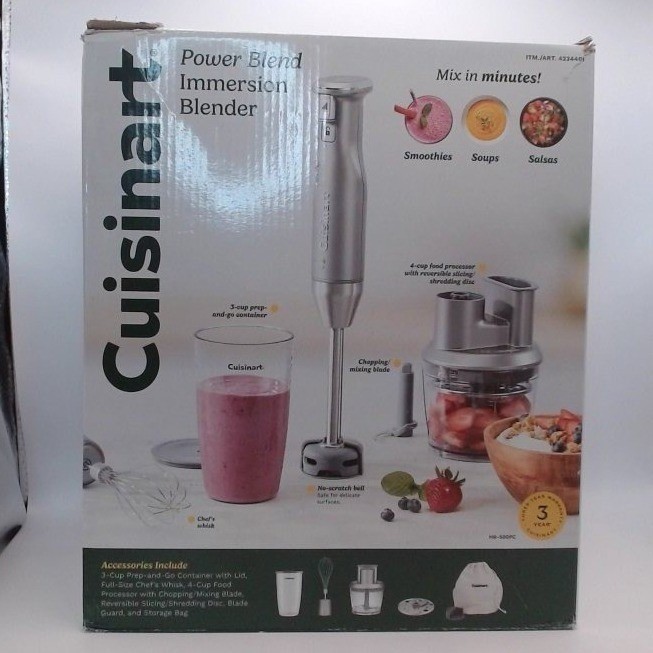 Cuisinart HB‑500PC Variable Speed Immersion Blender with Food Processor, BNIB