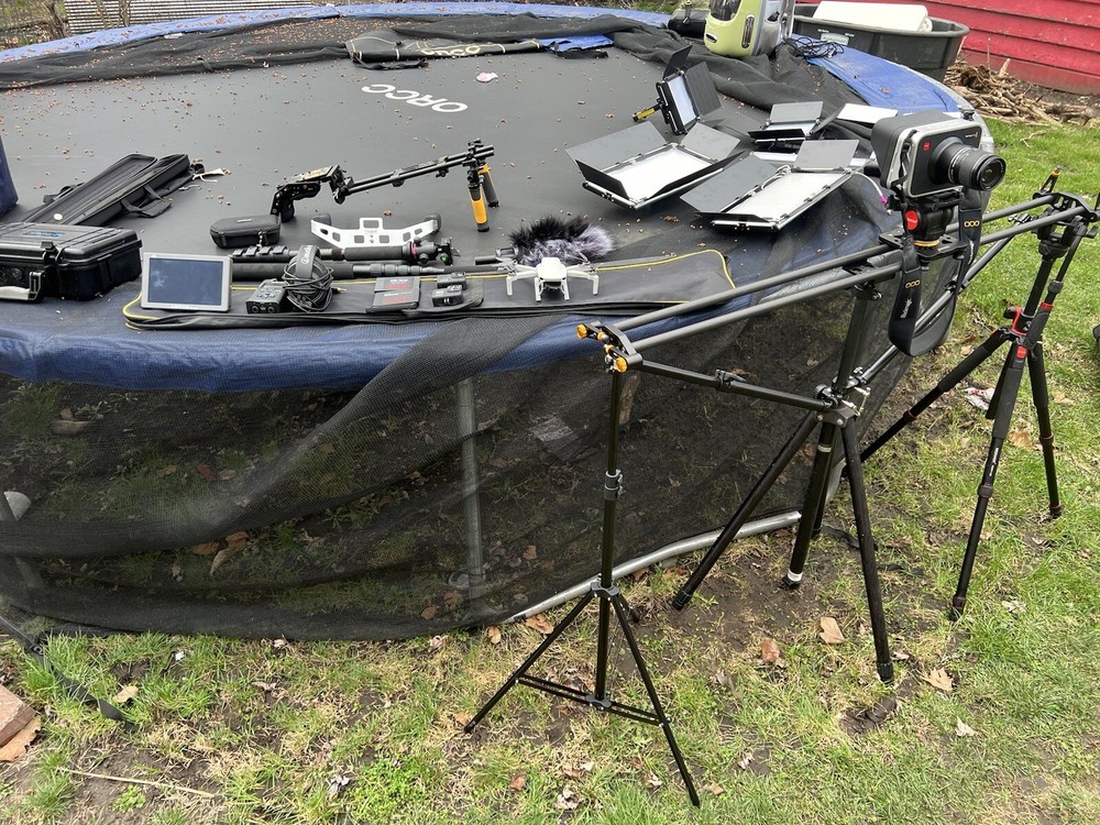 Professional filming gear.