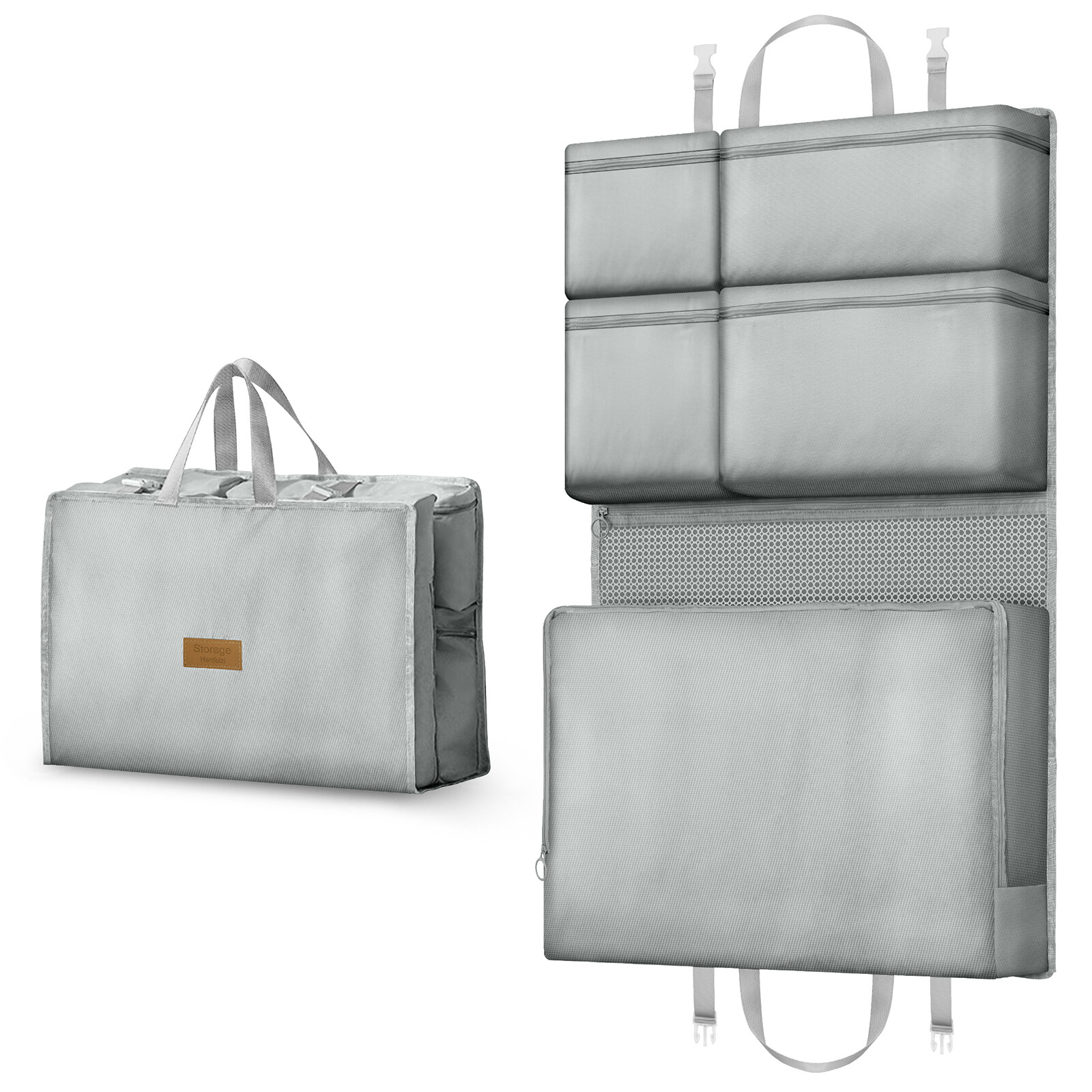 Packing Cube Organizer, Portable Collapsible Hanging Travel Storage Case Bag