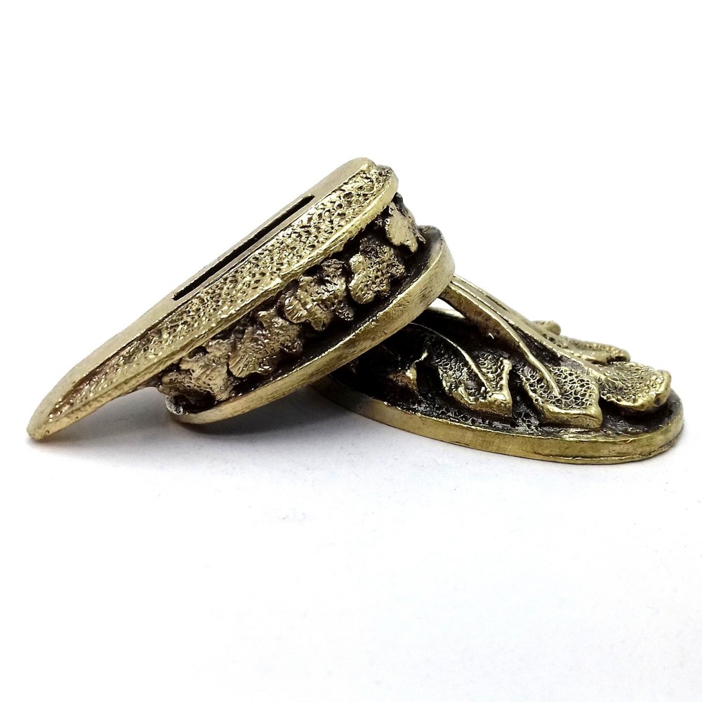 SET OAK 2 SOLID BRONZE FINGER GUARD BOLSTER & POMMEL CUSTOM KNIFE MAKING