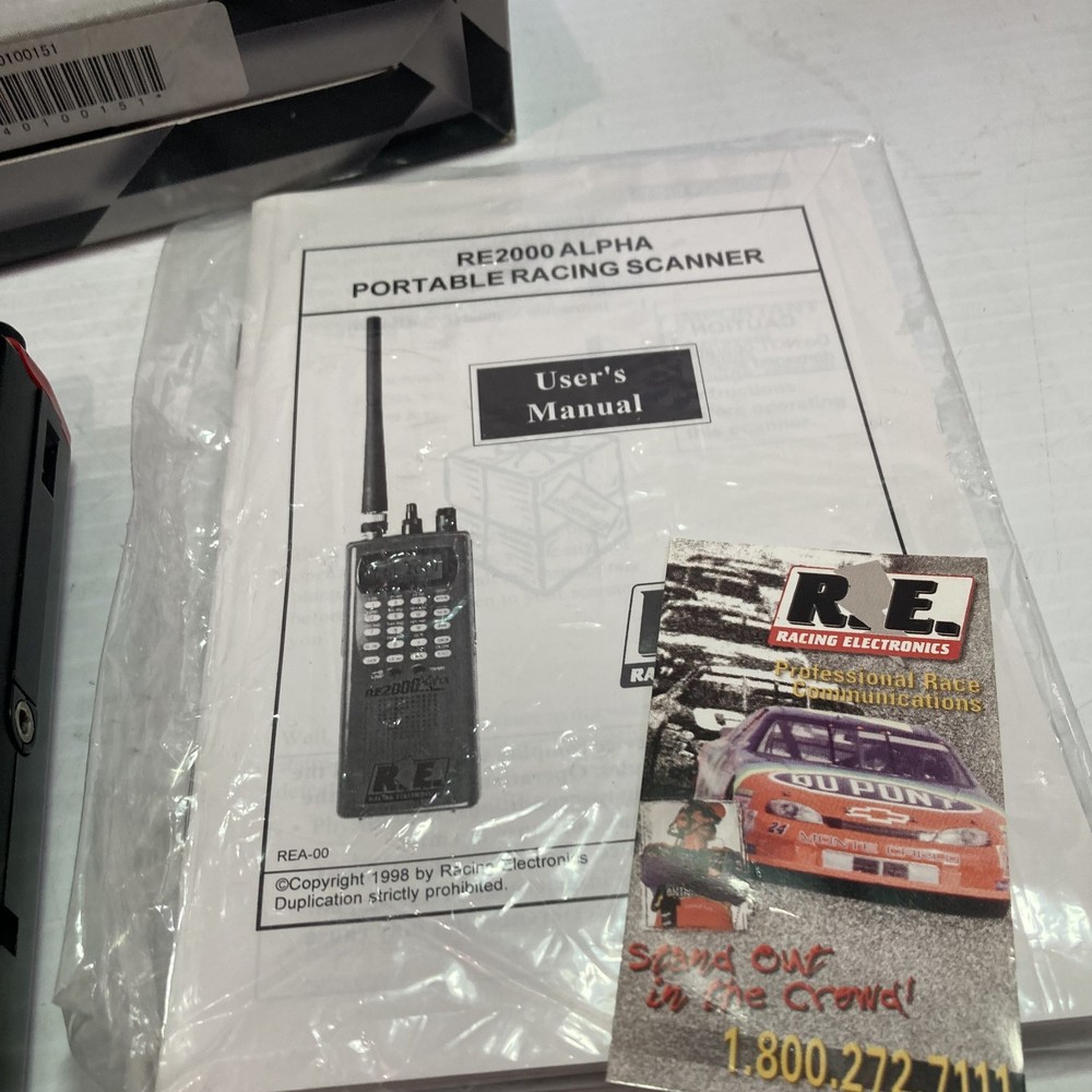 Racing Electronics RE2000 Alpha NASCAR Radio Scanner With Headset