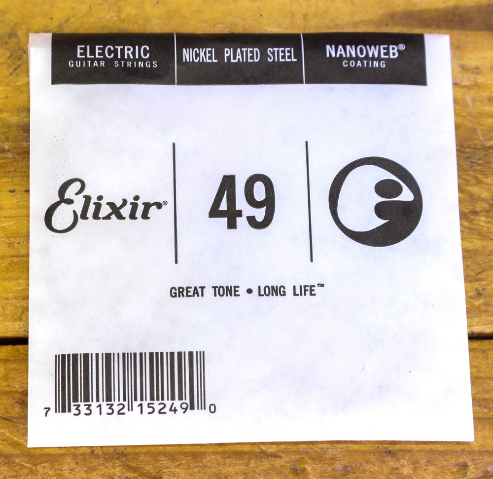 Elixir 15249 Electric Guitar Nanoweb 0.049 Single String